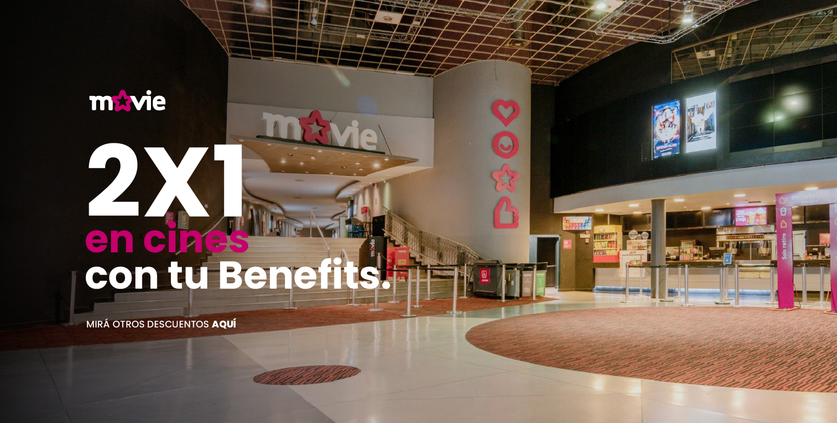 2X1 en cines con Benefits