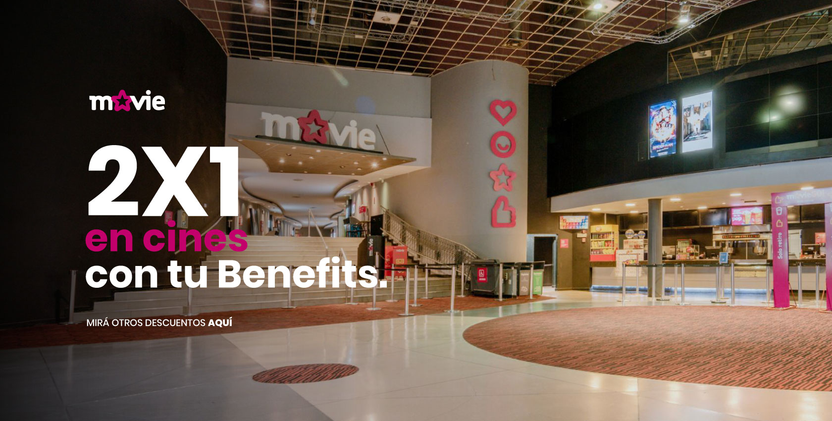 2X1 en cines con Benefits